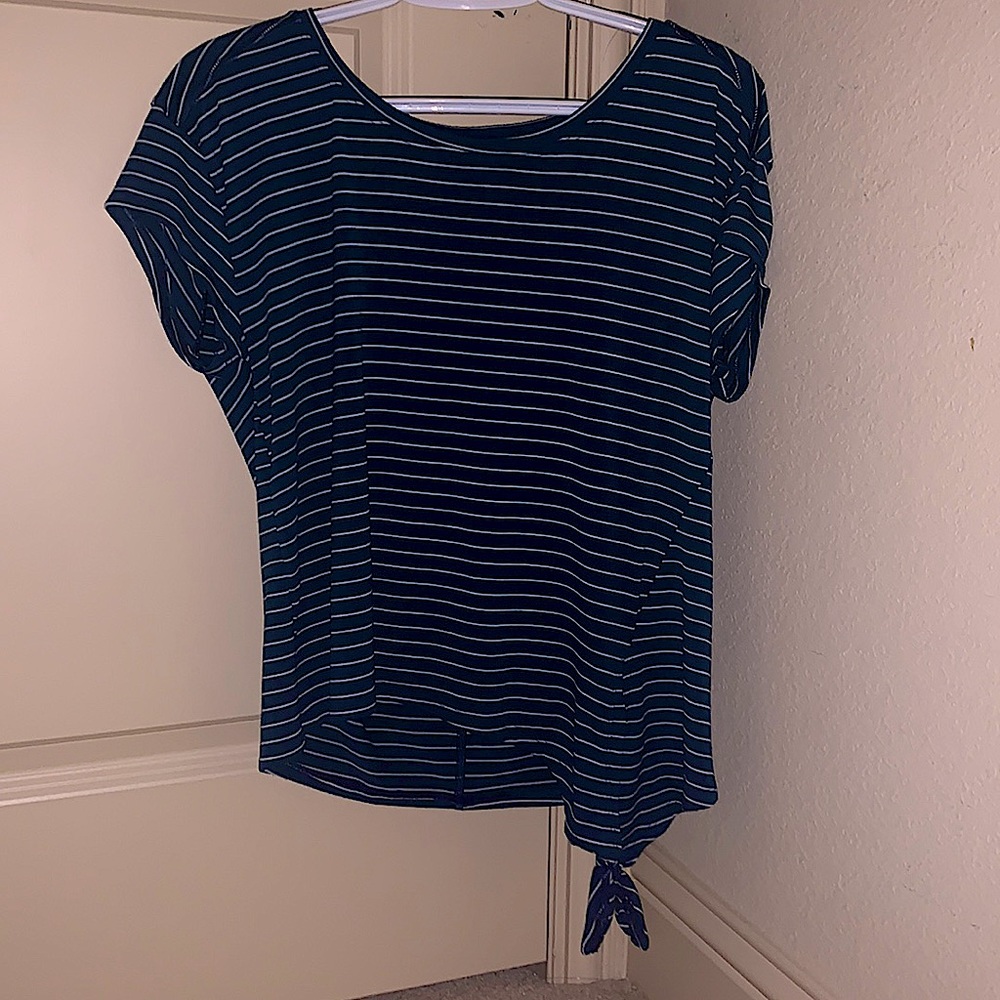 blue-green color, athletic top, Champion, size S
